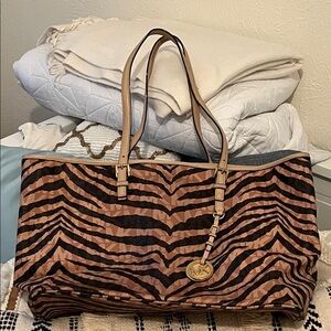 Michael Kors Tan and Black Zebra Tote